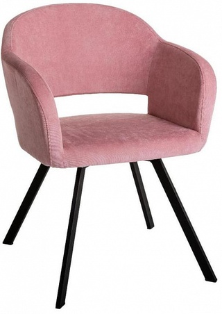 Стул-кресло Oscar, микровельвет розового цвета/арки