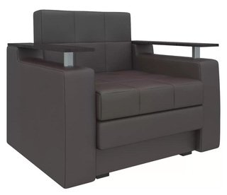 Кресло-кровать Мираж, коричневое/экокожа