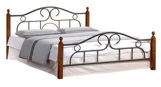 Кровать двуспальная металлическая AT-808 160x200