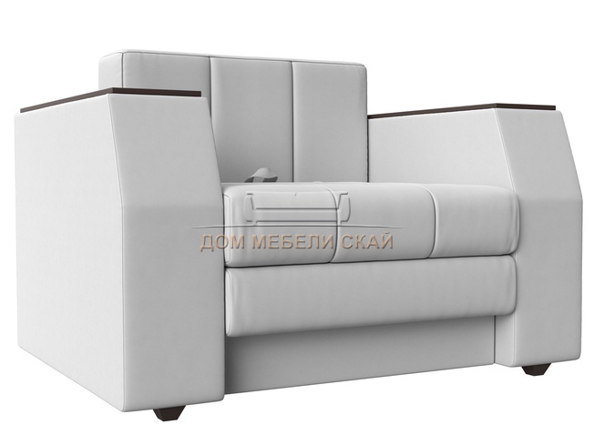 Кресло-кровать Атлантида, белое/экокожа