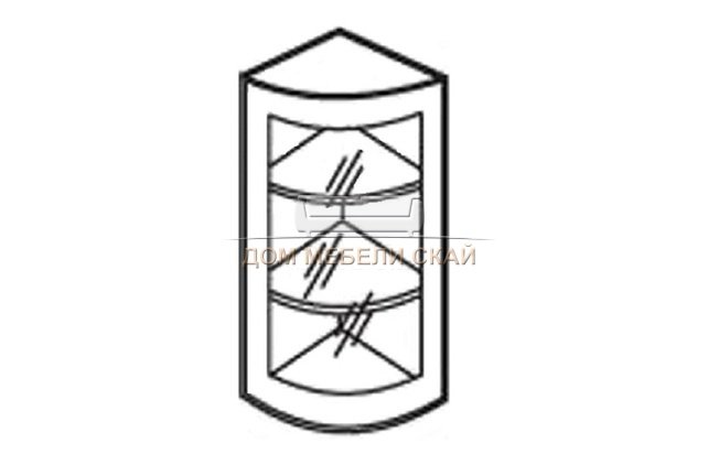 В21 Шкаф торцевой гнутый 320 мм