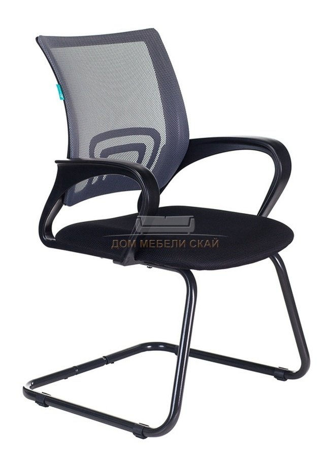 Кресло офисное CH-695N-AV, черная ткань/серая сетка