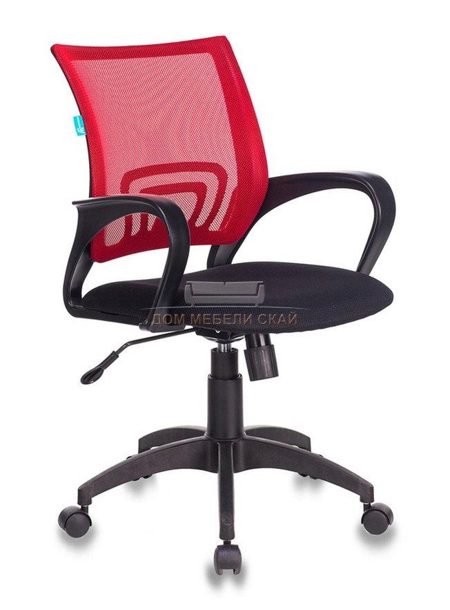 Кресло офисное CH-695N, черная ткань/красная сетка