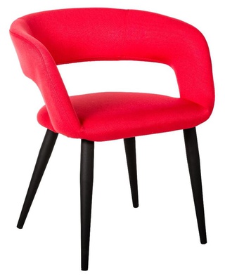 Стул-кресло Walter, велюровый красного цвета/черный