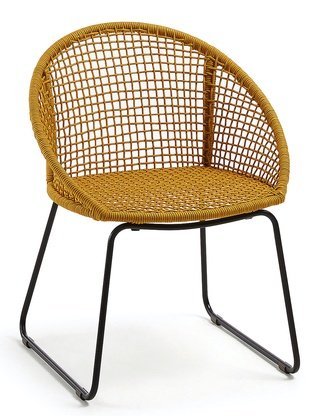 Стул-кресло Sandrine, желтого цвета