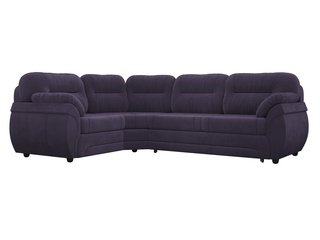 Угловой диван-кровать левый Бруклин, фиолетовый/велюр