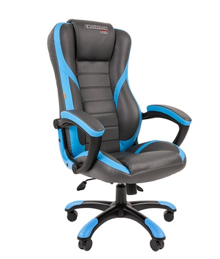 Офисное кресло Chairman game 22 экопремиум, серо-голубой