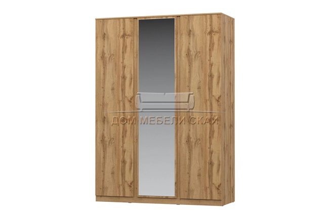Шкаф 3-дверный STERN с зеркалом, дуб вотан