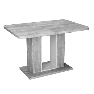 Стол обеденный раскладной Toscana, бетонный камень/белый бриллиант