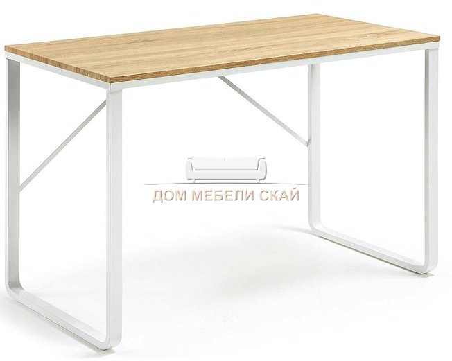 Письменный стол Lisbet 120x60, металл белый