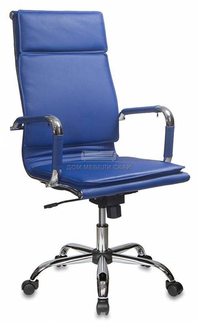 Кресло руководителя CH-993, синяя экокожа