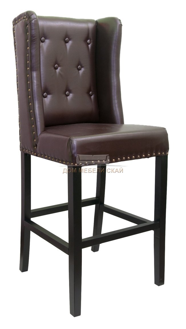 Барный стул Skipton, brown экокожа коричневого цвета