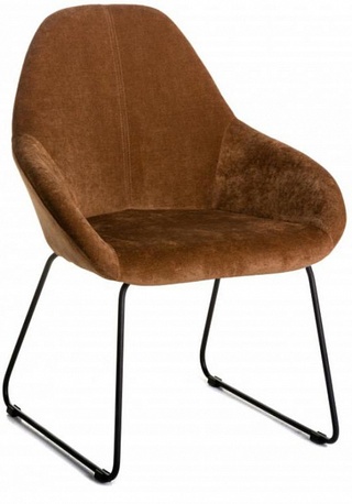 Стул-кресло Kent, микровельвет коричневого цвета/линк
