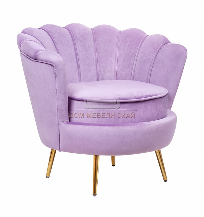 Кресло Pearl, велюр фиолетовый purple