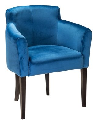 Стул-кресло Камилла, велюровый синего цвета