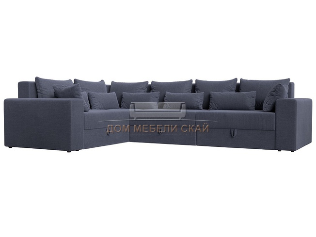 Угловой диван-кровать левый Майами Long, серый/рогожка