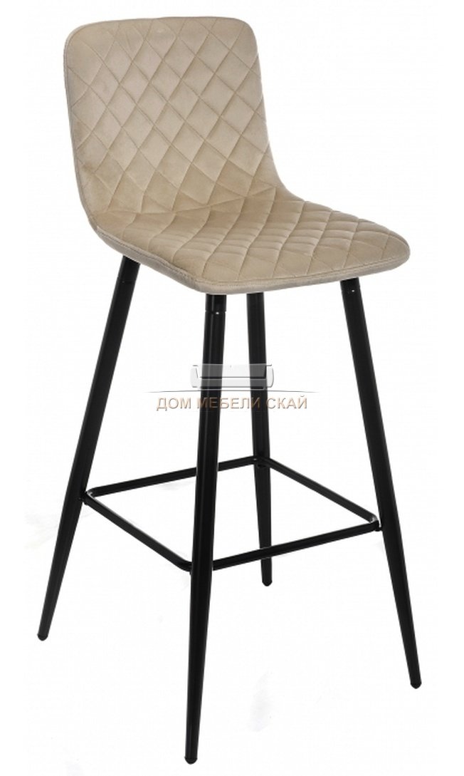 Барный стул Tarli, велюровый бежевого цвета