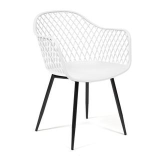 Кресло DIEGO mod. 8003, пластиковый белого цвета/черный