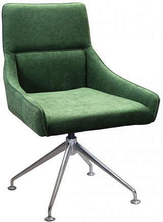 Стул-кресло Jean Spider Сканди, вельветовый зеленого цвета Грин/хром CR