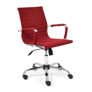 Офисное кресло Urban-Low, флок бордового цвета 10
