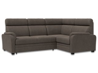 Угловой диван-кровать Омега 3-1, серо-коричневый велюр