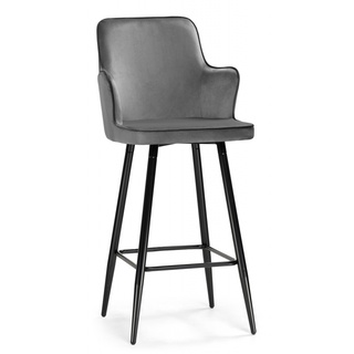 Барный стул Feona, велюровый темно-серого цвета dark gray