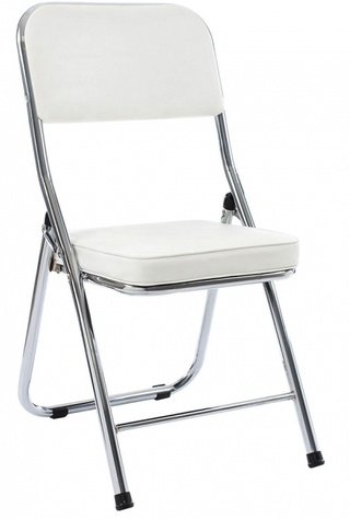 Стул Chair раскладной, экокожа белого цвета