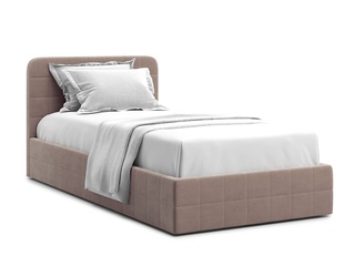 Кровать односпальная Adda 90x200 с ПМ, коричневый велюр velutto 22