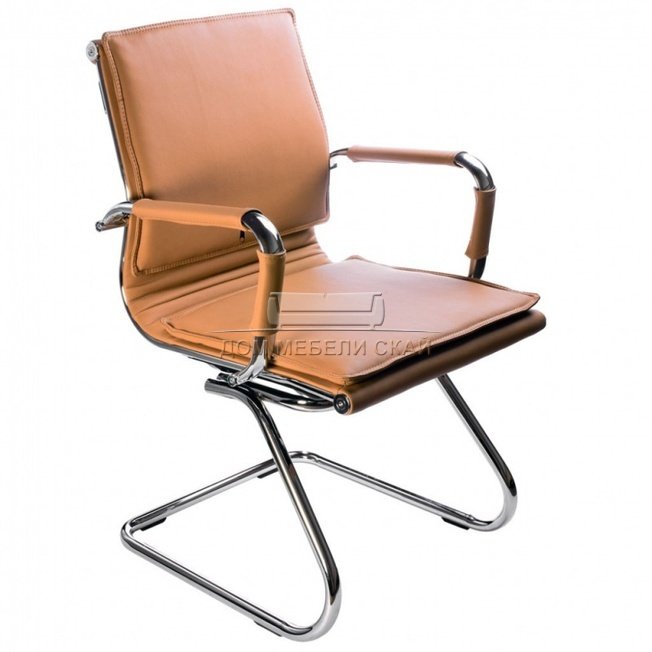 Кресло офисное CH-993-Low-V, светло-коричневая экокожа