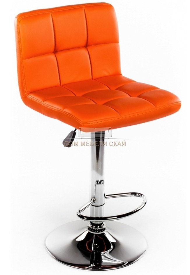 Барный стул Paskal, экокожа оранжевого цвета