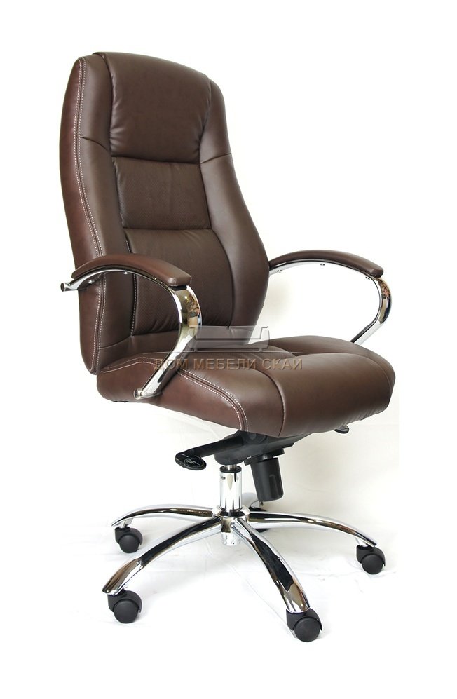 Кресло офисное Kron M, экокожа коричневая