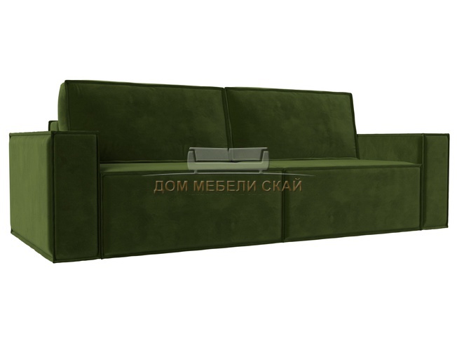Диван-кровать Куба, микровельвет зеленый