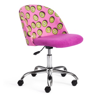 Кресло офисное MELODY, флок фиолетовый 138/ткань Botanica 06 kiwi