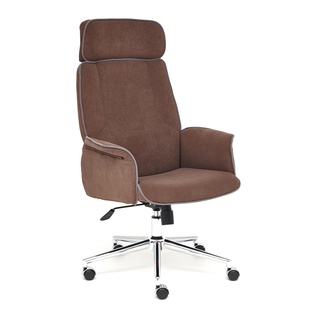 Кресло офисное Чарм Charm, флок коричневого цвета 6