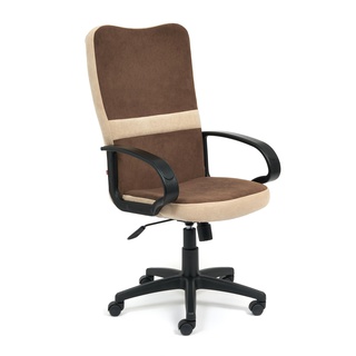 Офисное кресло СН757, коричневый/бежевый велюр