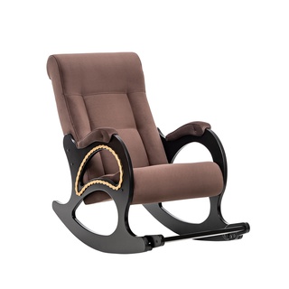Кресло-качалка Модель 44, велюр коричневый Maxx 235/венге