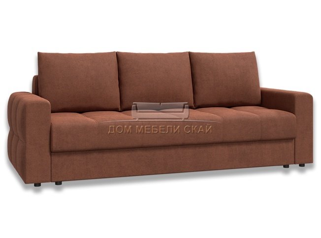 Диван-кровать Лира комфорт БНП 1400, коричневый велюр
