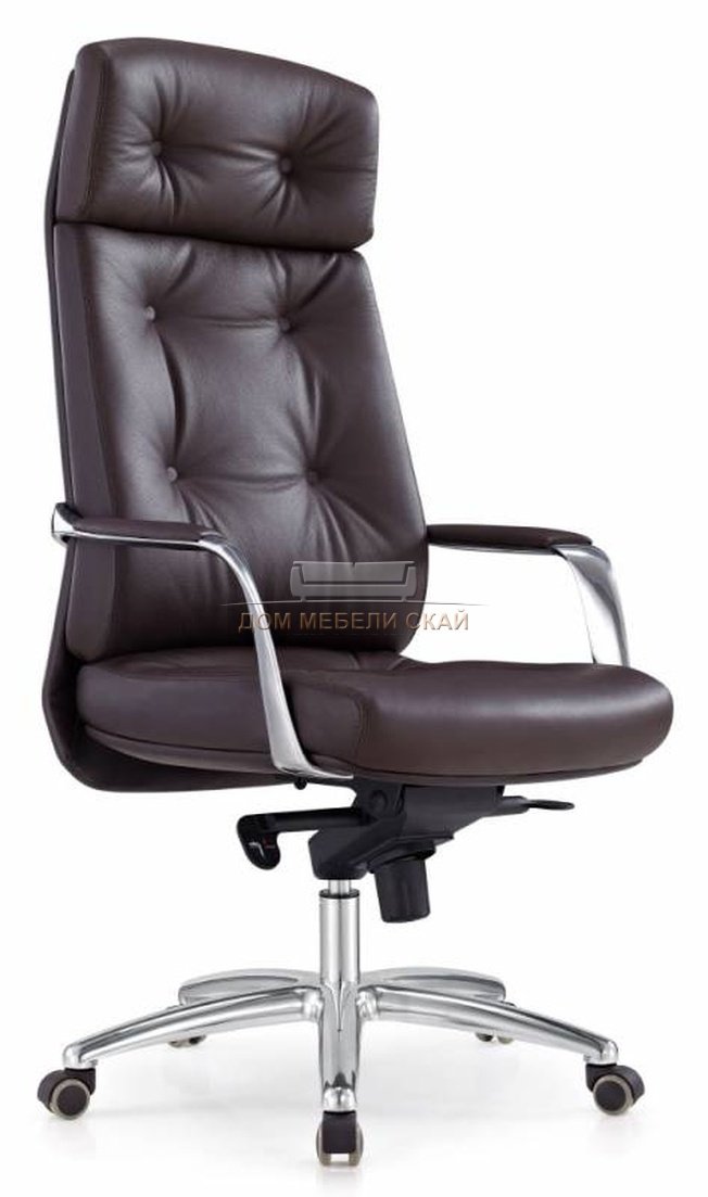 Кресло руководителя DAO, коричневая натуральная кожа
