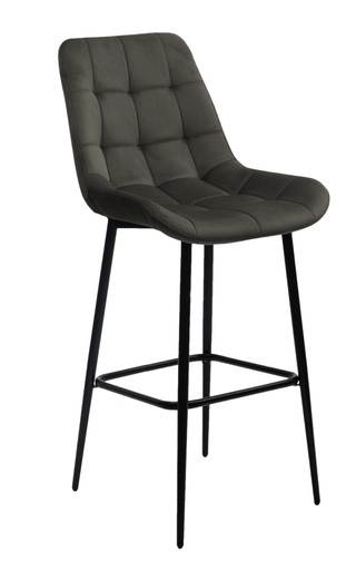 Барный стул ХОФМАН, велюр графитовый H-18/черный каркас