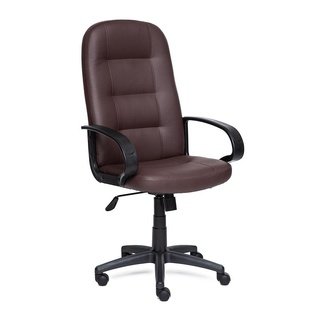 Кресло офисное Девон Devon, коричневая экокожа