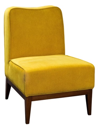 Кресло Giron, желтый велюр