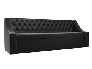 Кухонный диван со спальным местом Мерлин, черный/экокожа