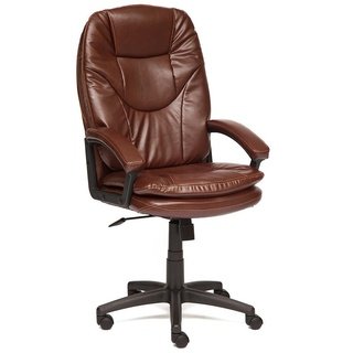 Кресло офисное Комфорт Comfort LT, коричневая глянцевая экокожа