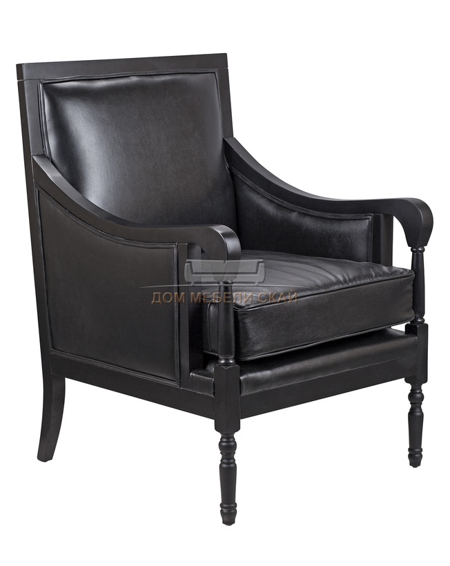Кресло Colin, черная натуральная кожа black leather