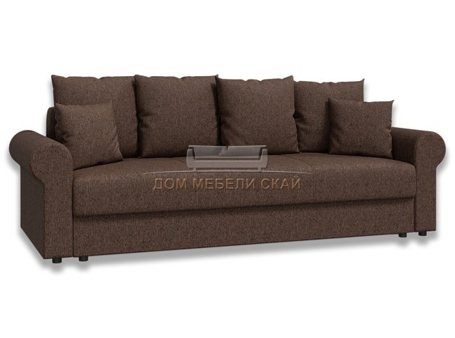 Диван-кровать Лира люкс 1600, коричневый/рогожка