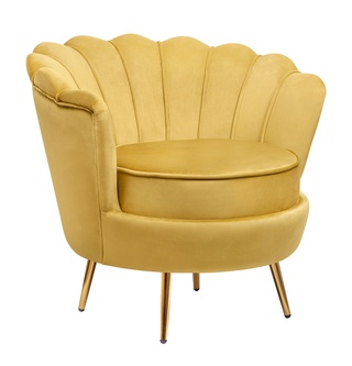 Кресло Pearl, велюр желтый yellow