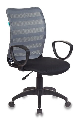 Кресло офисное CH-599AXSN, черная ткань/серая сетка
