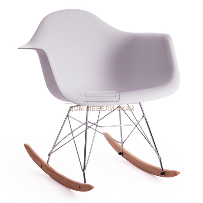 Кресло-качалка CINDY mod. C1025A, белый пластик/натуральный