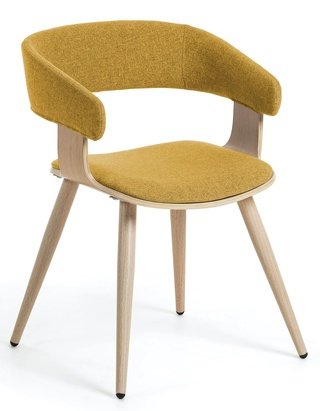 Стул-кресло Heiman, рогожка желтого цвета