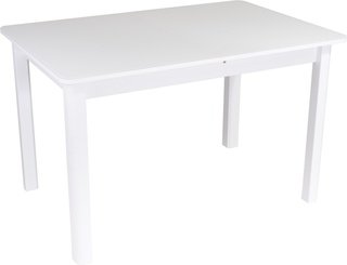 Стол обеденный раздвижной Танго ПР-4, белый/белое стекло